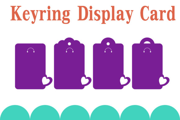 4 Keyring Display Card Template: Graphics & Print Templates