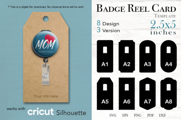 8x3 Badge Reel Card: Graphics & Print Templates