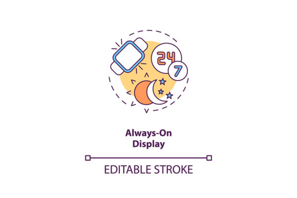 Always-on Display Concept Icon: Graphics and Icons Review