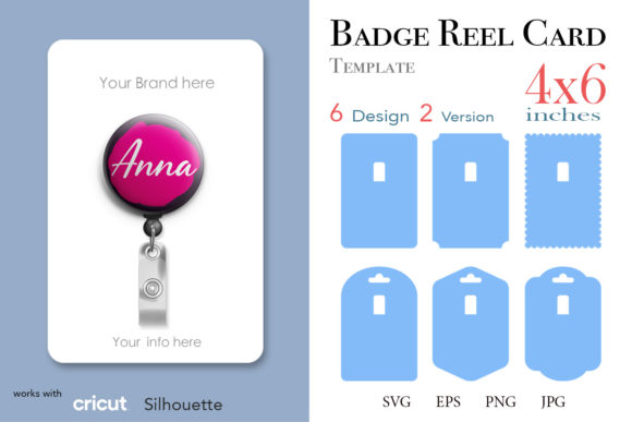 Badge Reel Display Card Template: Premium Graphics for Print