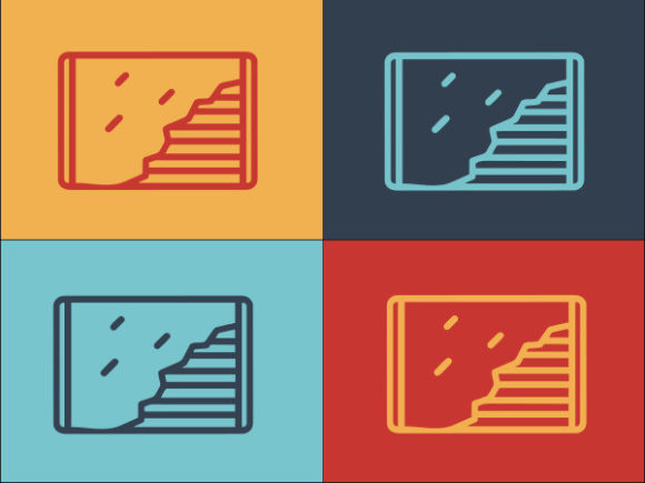 Broken Display Tablet: Modern Graphics for Logos