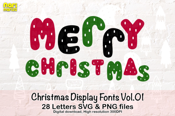 Christmas Display Fonts Vol.01: Festive Graphics for Crafts