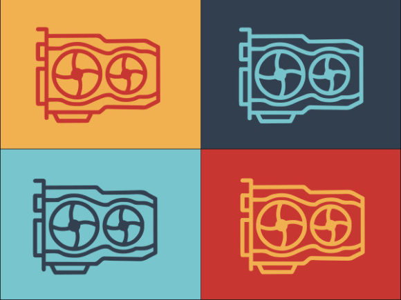 Computer Display Card: Modern Graphics & Logos