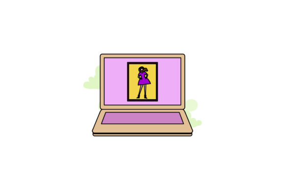 Cute Laptop Graphics: Icons for Modern Design