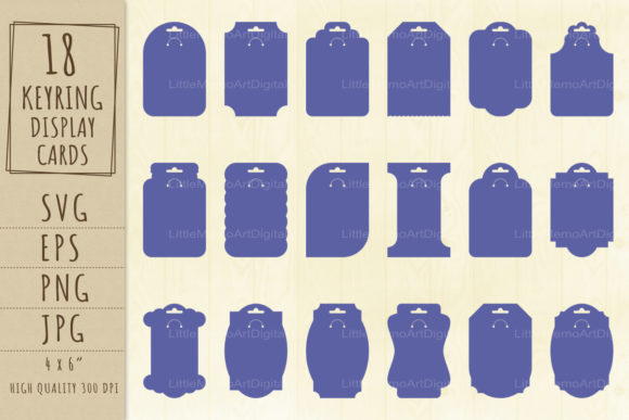 Keyring Display Cards Vol.1: Graphics & Print Templates