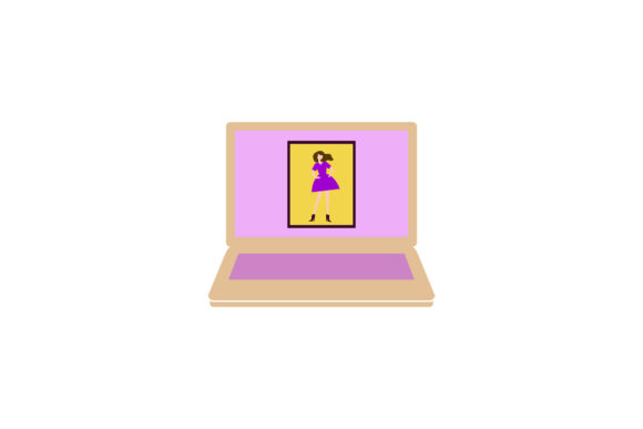 Laptop Icon Cute Display: Graphics and Icons for Blogs