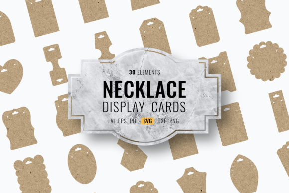 Necklace Display Cards for Crafts and Graphics